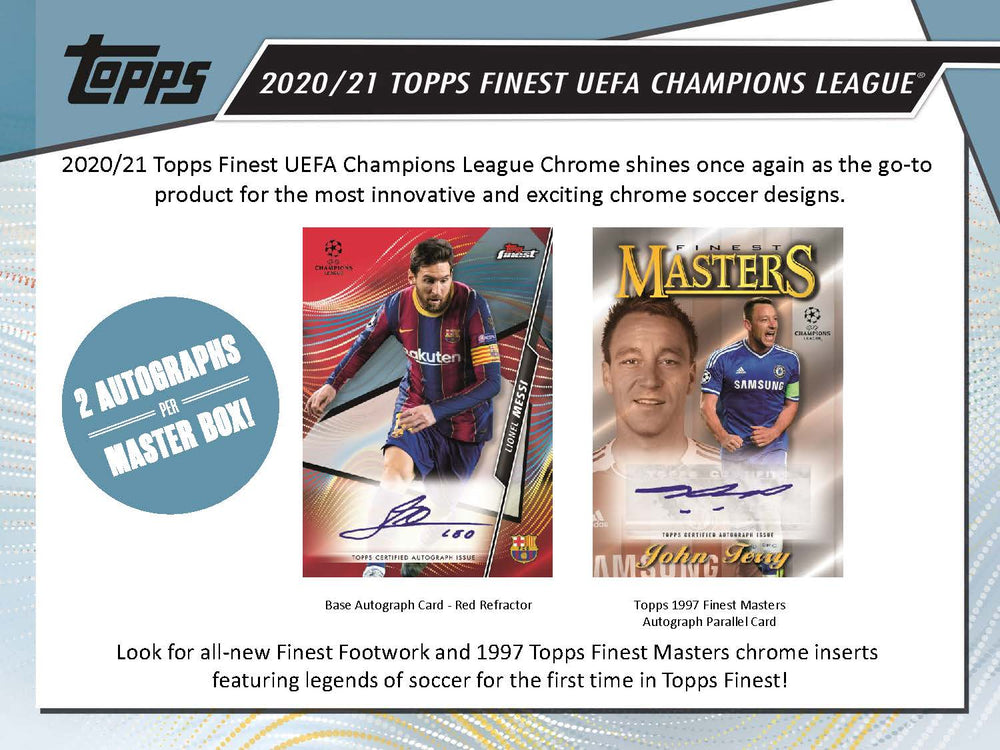 2020/21 Topps Finest UEFA Champions League Hobby Box - Soccer