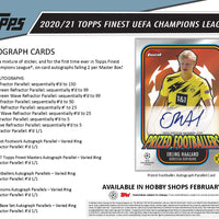 2020/21 Topps Finest UEFA Champions League Hobby Box - Soccer