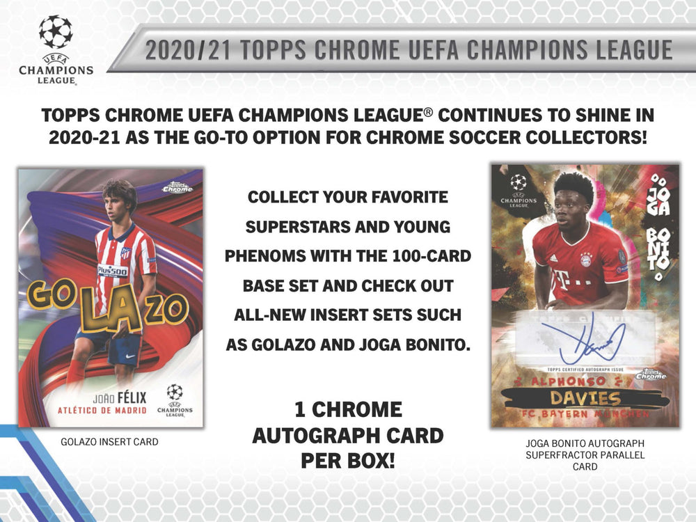 2020/21 Topps UEFA Champions League Chrome Hobby Box - Soccer
