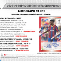 2020/21 Topps UEFA Champions League Chrome Hobby Box - Soccer