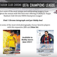 2020/21 Topps UEFA Stadium Club Chrome Hobby Box - Soccer