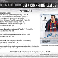 2020/21 Topps UEFA Stadium Club Chrome Hobby Box - Soccer