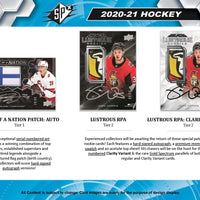 2020/21 Upper Deck SPx Hobby Box - Hockey