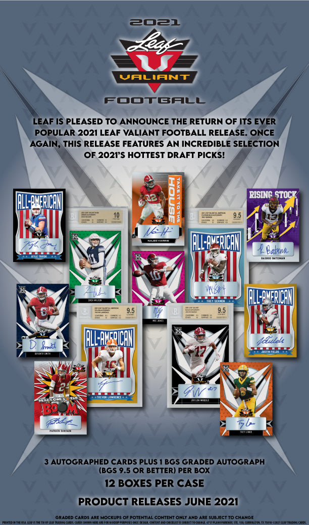 2021 Leaf Valiant Hobby Box - Football