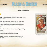 2021 Topps Allen & Ginter Hobby Box - Baseball
