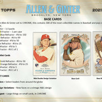 2021 Topps Allen & Ginter Chrome Hobby Box - Baseball