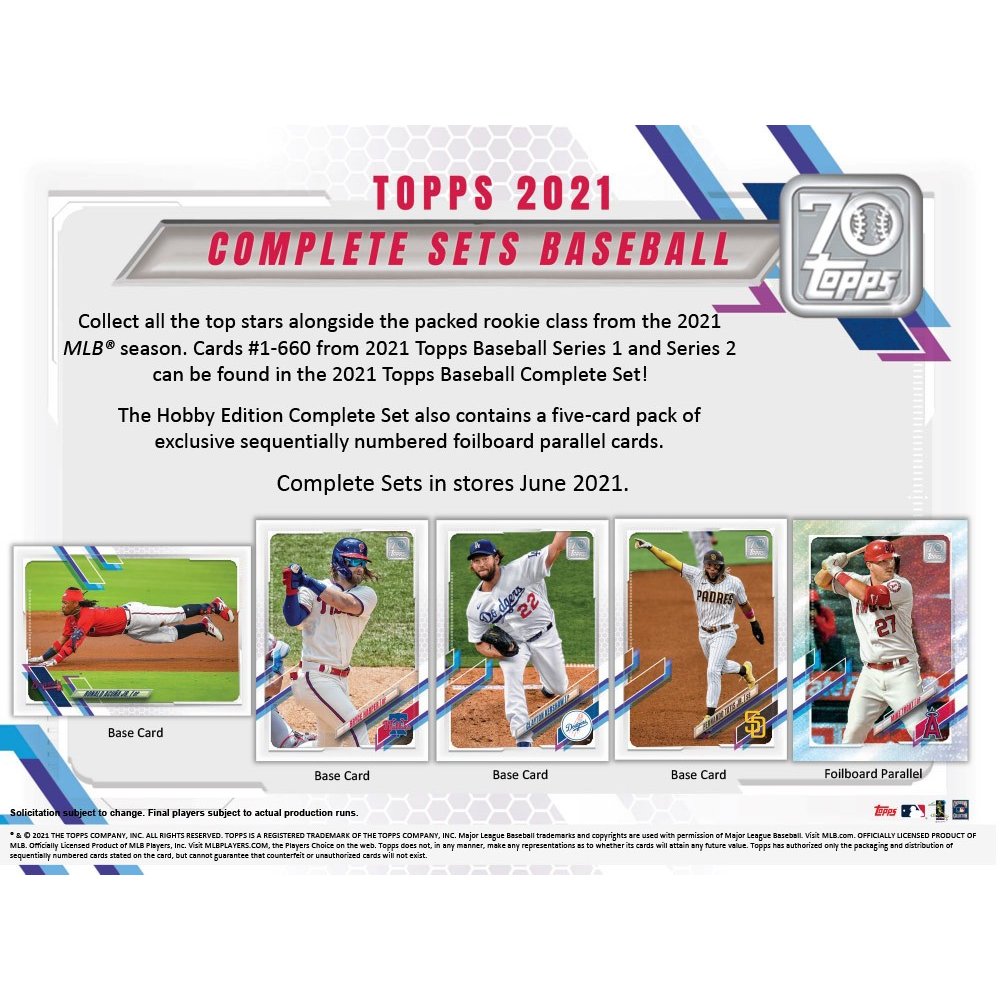 2021 Topps Factory Set Hobby Box - Baseball