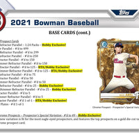 2021 Topps Bowman Jumbo HTA Hobby Box - Baseball