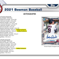 2021 Topps Bowman Jumbo HTA Hobby Box - Baseball