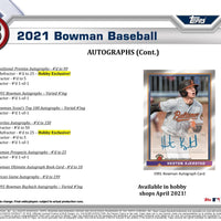 2021 Topps Bowman Jumbo HTA Hobby Box - Baseball