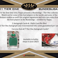 2021 Topps Bundesliga Tier One Hobby Box - Soccer