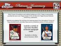 
              2021 Topps Chrome Platinum Anniversary Hobby Box - Baseball
            