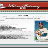 2021 Topps Chrome Platinum Anniversary Hobby Box - Baseball