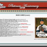 2021 Topps Chrome Platinum Anniversary Hobby Box - Baseball