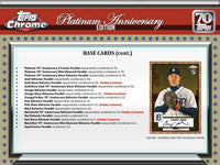 
              2021 Topps Chrome Platinum Anniversary Hobby Box LITE - Baseball
            