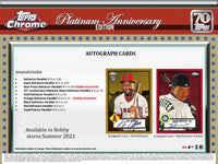 
              2021 Topps Chrome Platinum Anniversary Hobby Box - Baseball
            