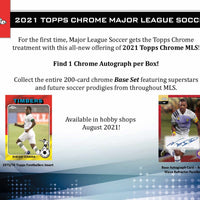 2021 Topps MLS Chrome Hobby Box - Soccer