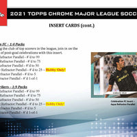 2021 Topps MLS Chrome Hobby Box - Soccer