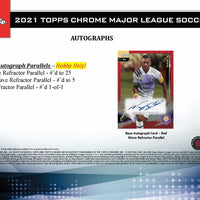 2021 Topps MLS Chrome Hobby Box - Soccer