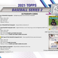 2021 Topps Series 2 Baseball Hobby Box - Baseball