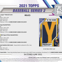 2021 Topps Series 2 Baseball Hobby Box - Baseball