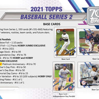 2021 Topps Series 2 Baseball Hobby Box - Baseball