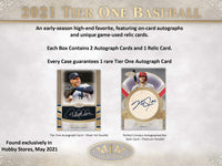 
              2021 Topps Tier One Hobby Box - Baseball
            