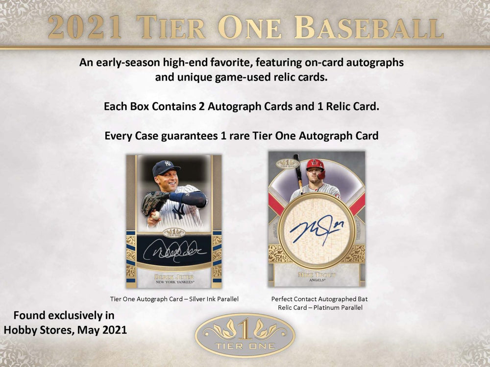 2021 Topps Tier One Hobby Box - Baseball