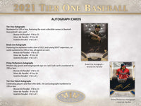 
              2021 Topps Tier One Hobby Box - Baseball
            