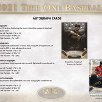 2021 Topps Tier One Hobby Box - Baseball