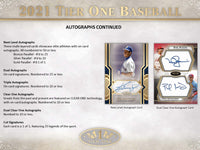 
              2021 Topps Tier One Hobby Box - Baseball
            