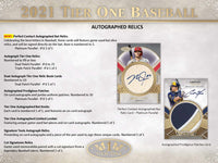 
              2021 Topps Tier One Hobby Box - Baseball
            