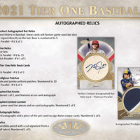 2021 Topps Tier One Hobby Box - Baseball