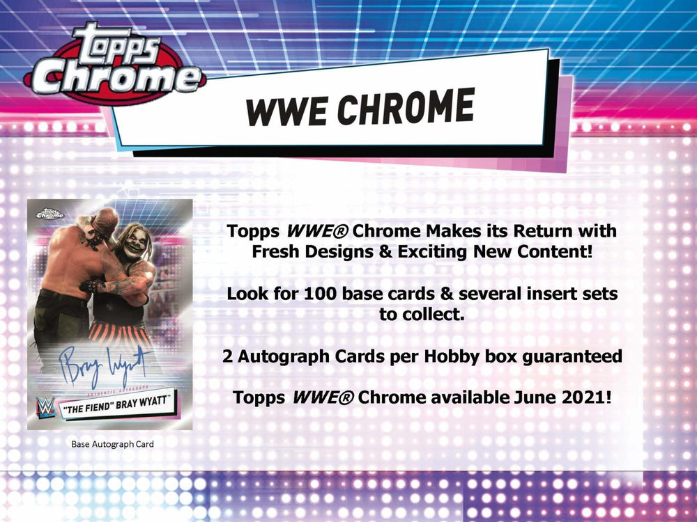 2021 Topps WWE Chrome Hobby Box - Wrestling