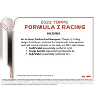 
              2022 Topps Formula 1 Flagship Racing Hobby Box
            