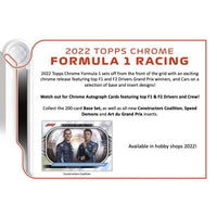 2022 Topps Formula 1 Racing Chrome Hobby Box