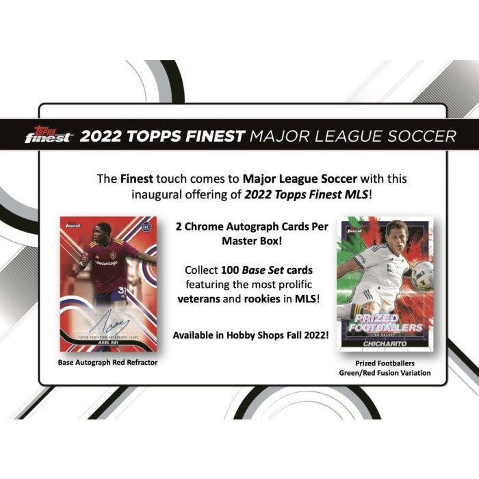 2022 Topps MLS Finest Soccer Hobby Box 8 Master Box Case