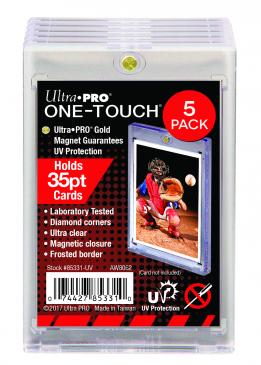 Ultra Pro 35pt One-Touch Magnetic Holders 5 Count Pack - Supplies