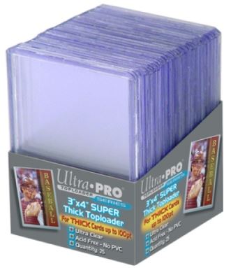 Ultrapro 3 X 4 Super Thick Toploaders 100Pt Pack - Supplies