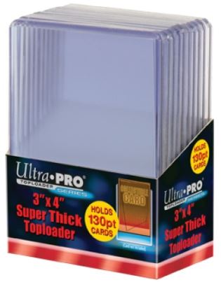 Ultrapro 3 X 4 Super Thick Toploaders 130pt Pack - Supplies