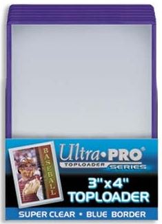 Ultrapro Blue 3 X 4 Toploaders Pack - Supplies