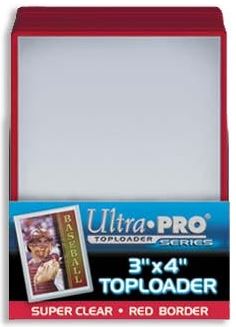 Ultrapro Red 3 X 4 Toploaders Pack - Supplies